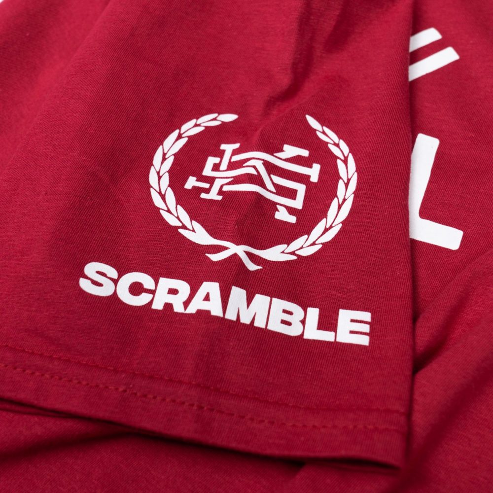 Scramble Jiu Jitsu and Stuff Type Tee - Red
