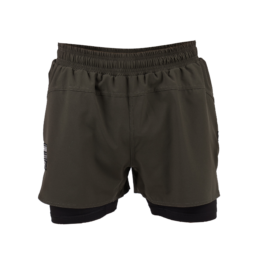 Combination Shorts - Khaki Green / Black