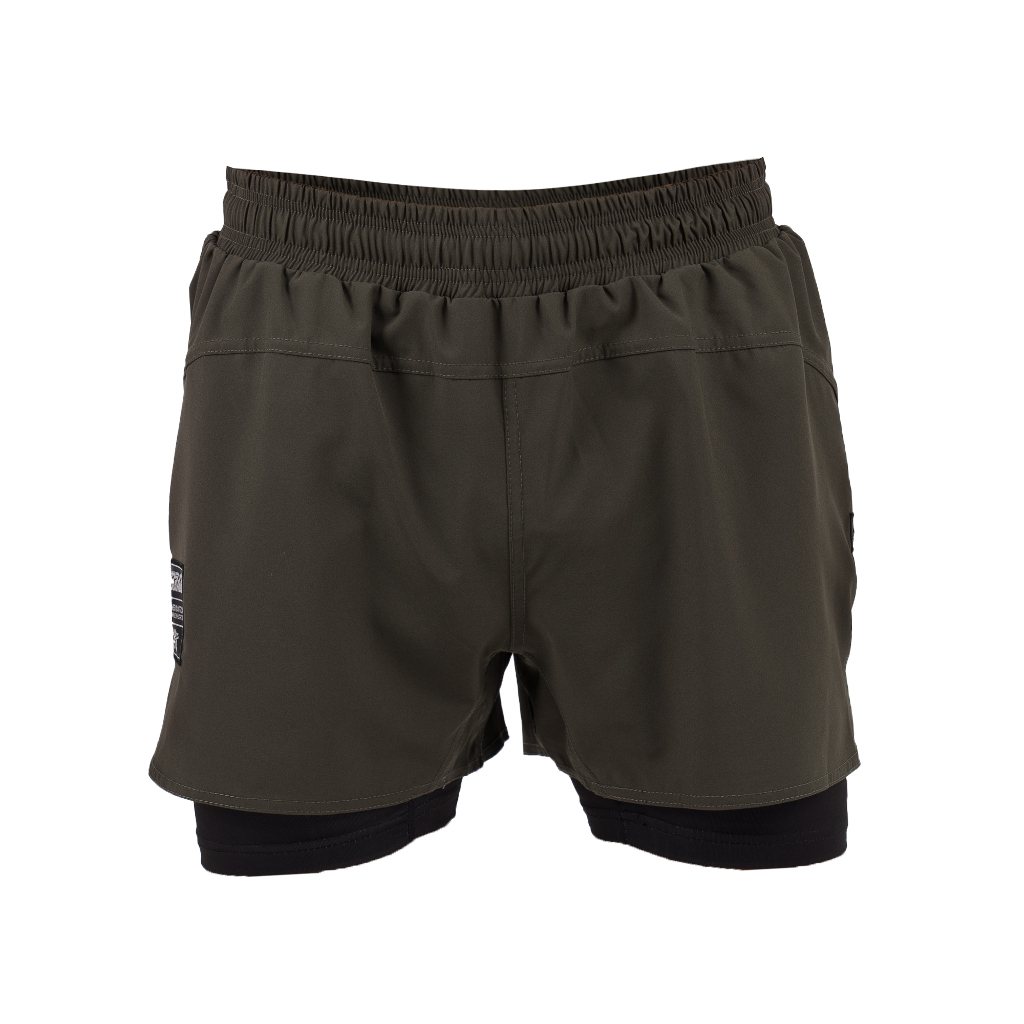 Combination Shorts - Khaki Green / Black